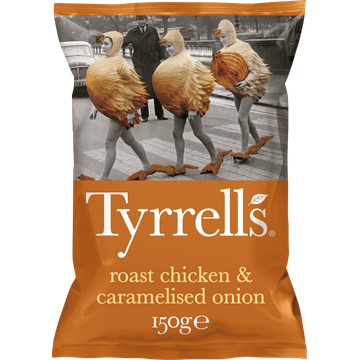 Tyrrells Slow-Cooked Crisps Roast Chicken & Caramelised Onion Seasoning 150 g