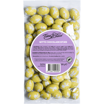 Jumbo Time2Choco Witte Chocolade Paaseitjes 500 g