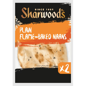 Sharwood's Plain Flame-Baked Naans 2 Stuks 260 g