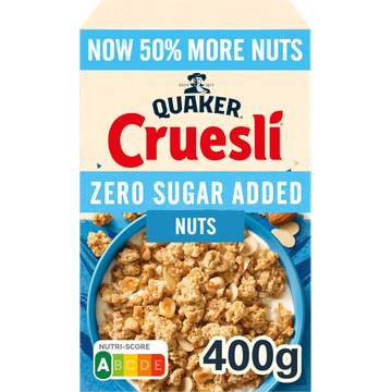 Quaker Cruesli Zero Sugar Added Noten 400 gr