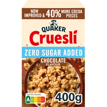 Quaker Cruesli Zero Sugar Added Chocolade 400 g