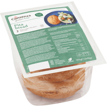 Consenza Glutenvrije pitabroodjes 2stuks 190g