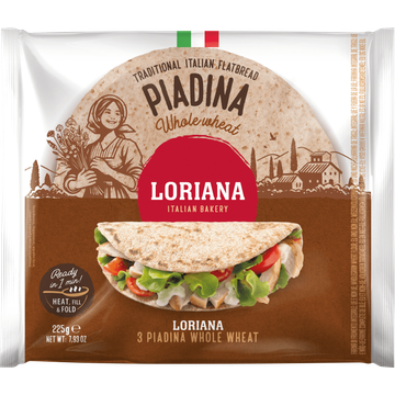 Loriana Piadina Whole Wheat 225 g