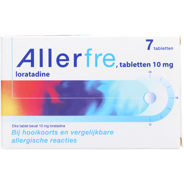 Allerfre Tabletten bij hooikoorts of allergie 10mg, 7 stuks
