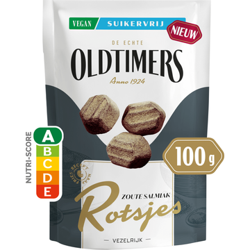 Oldtimers Zoute Salmiak Rotsjes 100 g