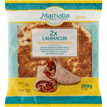 Marhaba Lahmacun Turkish Pizza Wraps 2 x 150 g
