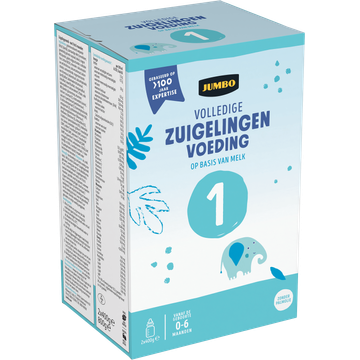 Jumbo 1 Volledige Zuigelingenvoeding 0-6 Maanden 2 x 400 g