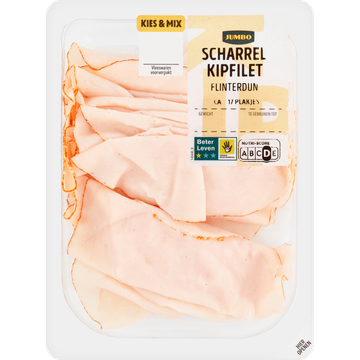 Jumbo Scharrel Kipfilet Flinterdun 100 g