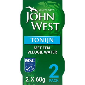 John West Tonijnstukken met een Vleugje Water 2 x 60g