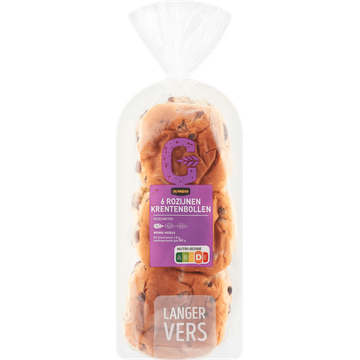 Jumbo - Rozijnen Krentenbollen - 6 Stuks