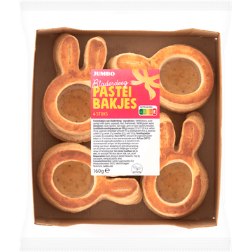 Jumbo Bladerdeeg Paashaas Pasteibakjes 4 Stuks