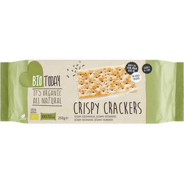 BioToday Crispy Crackers Sesam-Rozemarijn 250 g
