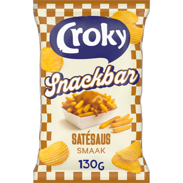 Croky Chips Snackbar Satésaus 130g
