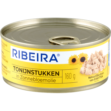 Ribeira Tonijnstukken in Zonnebloemolie 160 g