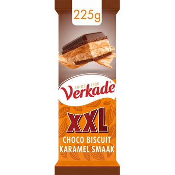Verkade Choco Biscuitreep Karamel 225 g