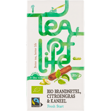 Tea of Life Bio Brandnetel, Citroengras & Kaneel Fresh Start 20 Theezakjes 30 g