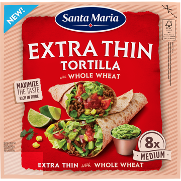 Santa Maria Tortilla Extra Thin Whole Wheat 240 g