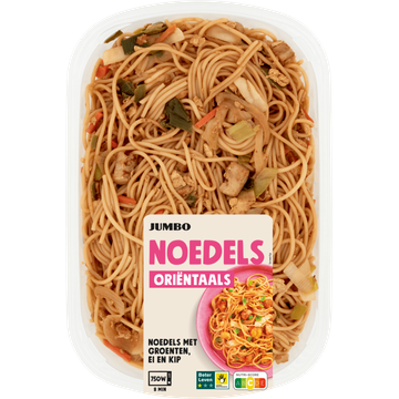 Jumbo Noedels Oriëntaals met Groenten, Ei en Kip 900 g