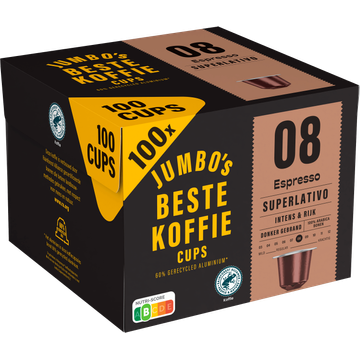 Jumbo's Beste Koffiecups 08 Espresso Superlativo 100 Stuks