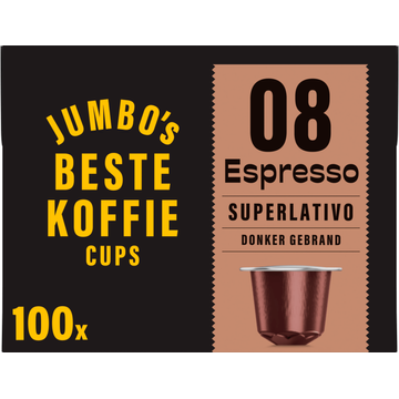 Jumbo's Beste Koffiecups 08 Espresso Superlativo 100 Stuks