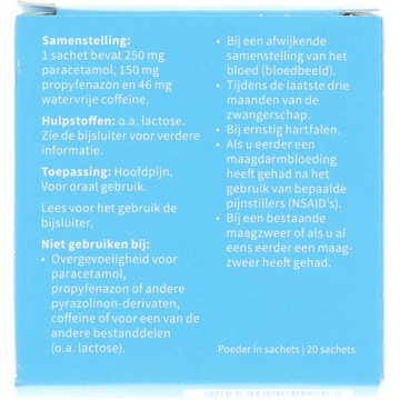 Daro hoofdpijnpoeders 20st UAD