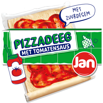 Jan Pizzadeeg met zuurdesem en tomatensaus (600g)