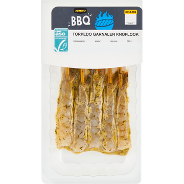 Jumbo BBQ Torpedo Garnalen Knoflook 100 g
