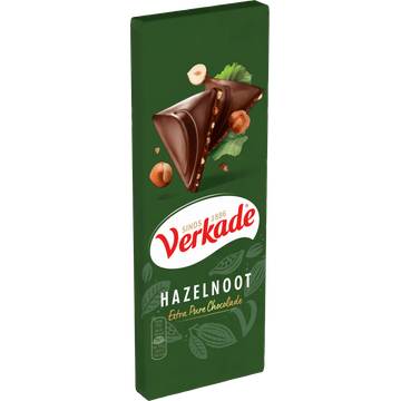 Verkade Specials Reep Extra Puur/Hazelnoot 90 gram Fairtrade