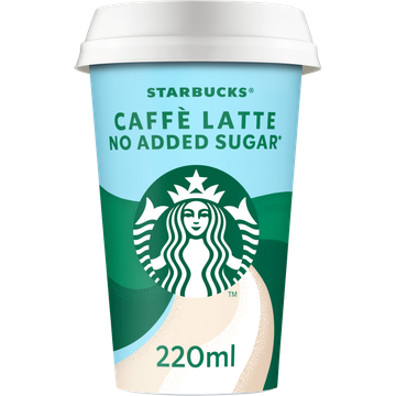 Starbucks® Caffe Latte No Added Sugar IJskoffie 220ml