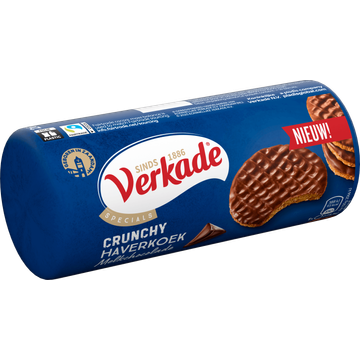 Verkade Crunchy Haverkoek Melkchocolade koekjes