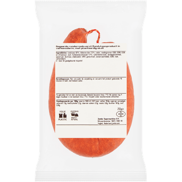 Jumbo Verse Rookworst Rund 250 g