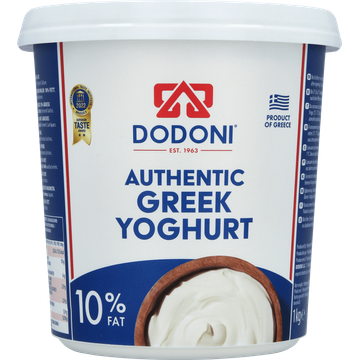 Dodoni Authentieke Griekse Yoghurt 10% Vet 1 kg