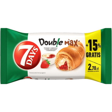 7 DAYS Double Super Max Croissant met Aardbei- en Vanillevulling 110 g