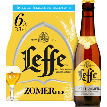 Leffe Belgisch Abdijbier Zomerbier fles 6 x 33 cl