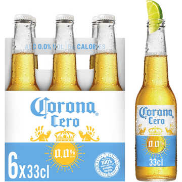 Corona Cero Alcoholvrij Bier Flessen 6 x 33 cl