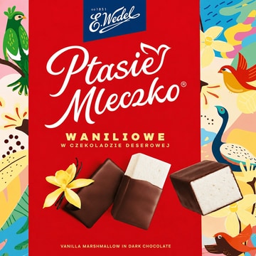 E. Wedel Ptasie Mleczko Vanille in Chocolade 340 g