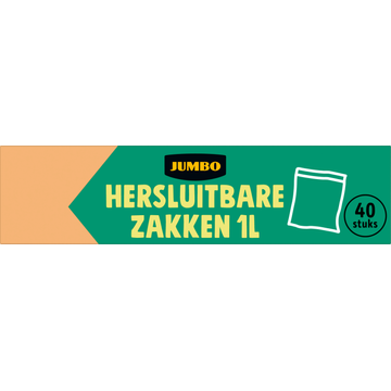 Jumbo Hersluitbare Zakken 1 L 40 Stuks