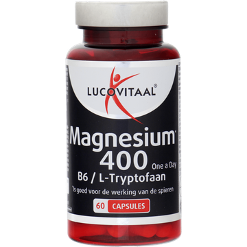 Lucovitaal Magnesium capsules B6 400mg, 60 stuks