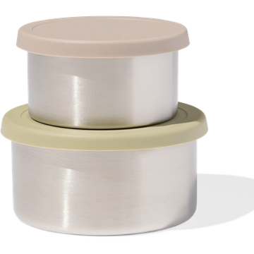 HEMA Snackbox set van 2 RVS - groen