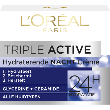L'Oréal Paris Triple Active Hydraterende Nacht Crème 50 ml