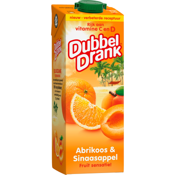 DubbelDrank Abrikoos & Sinaasappel 1 L