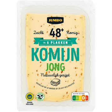Jumbo Komijn Kaas Jong 48+ Plakken 190 g