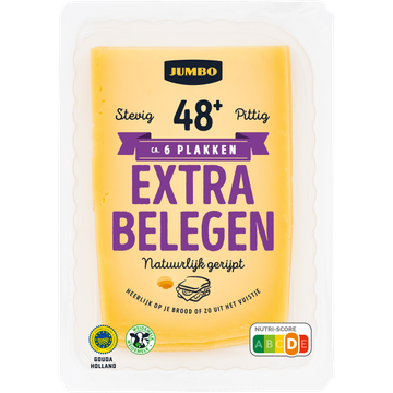 Jumbo Kaas Extra Belegen 48+ Plakken 190 g