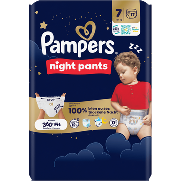 Pampers Night Pants Maat 7, 17 Luierbroekjes