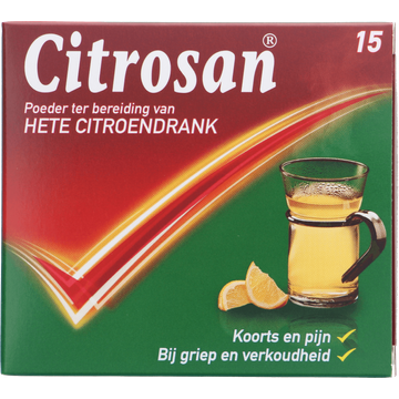 Citrosan Poeder voor hete citroendrank, 15 zakjes