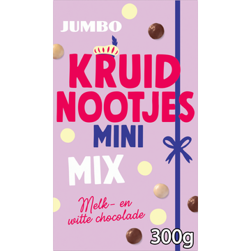 Jumbo Kruidnootjes Mini Mix Melk- en Witte Chocolade 300 g