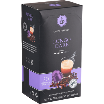 Caffè Perrucci Lungo Dark 20 Aluminium Capsules 20 x 5.2 g