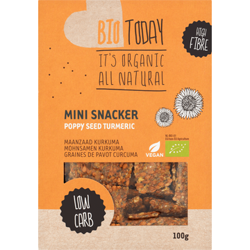 Bio Today Mini Snacker Maanzaad Kurkuma 100 g