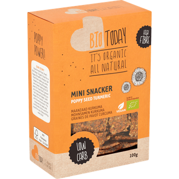Bio Today Mini Snacker Maanzaad Kurkuma 100 g