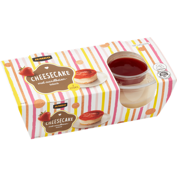 Jumbo Cheesecake met Aardbeiensaus 2 Stuks